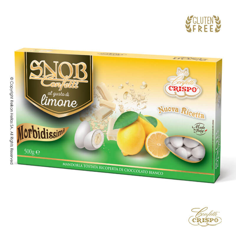 Κουφέτα Crispo - Snob Λεμόνι Λευκό (0,5kg.) ≈115τμχ.