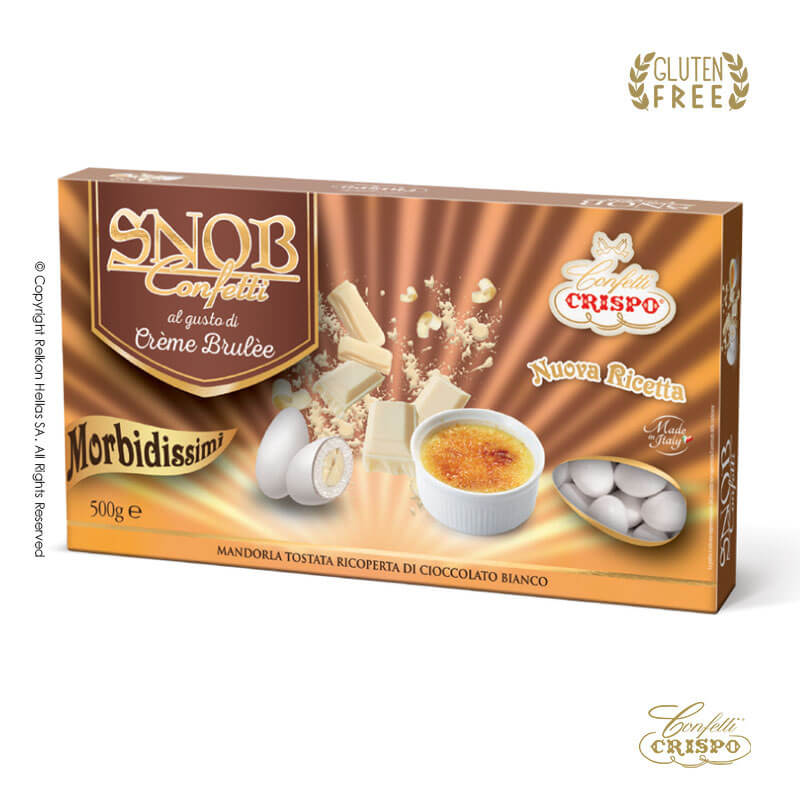 Κουφέτα Crispo - Snob Creme Brulee Λευκό (0,5kg.) ≈115τμχ.