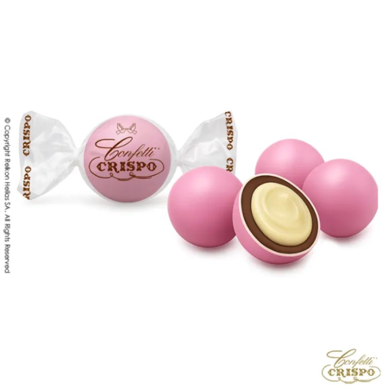 Κουφέτα Crispo - Ciocosoft Mix Γεύσεων Ροζ (0,35kg.) ≈50τμχ.