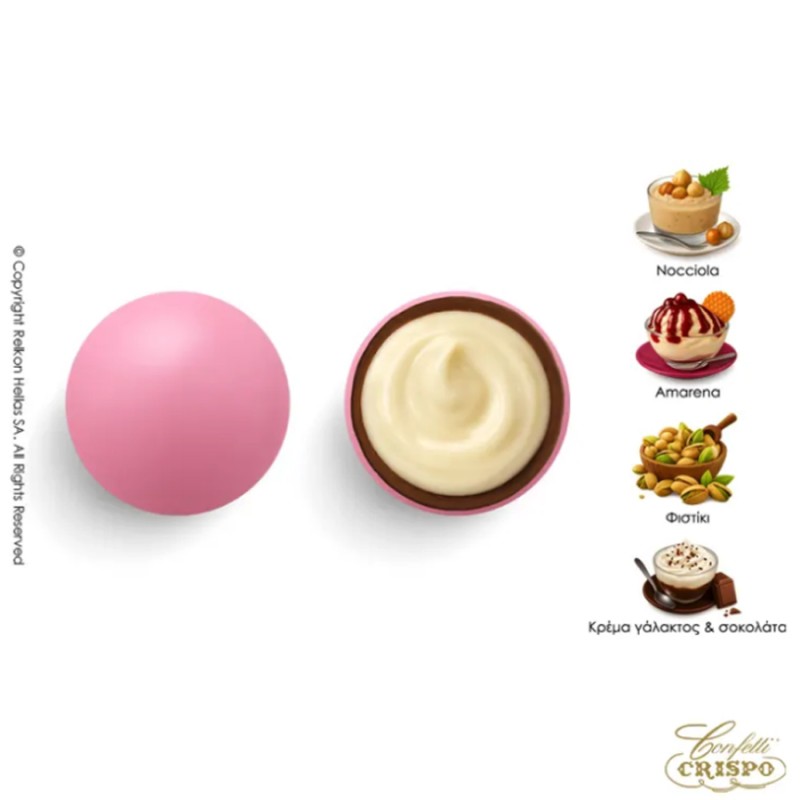 Κουφέτα Crispo - Ciocosoft Mix Γεύσεων Ροζ (0,35kg.) ≈50τμχ.