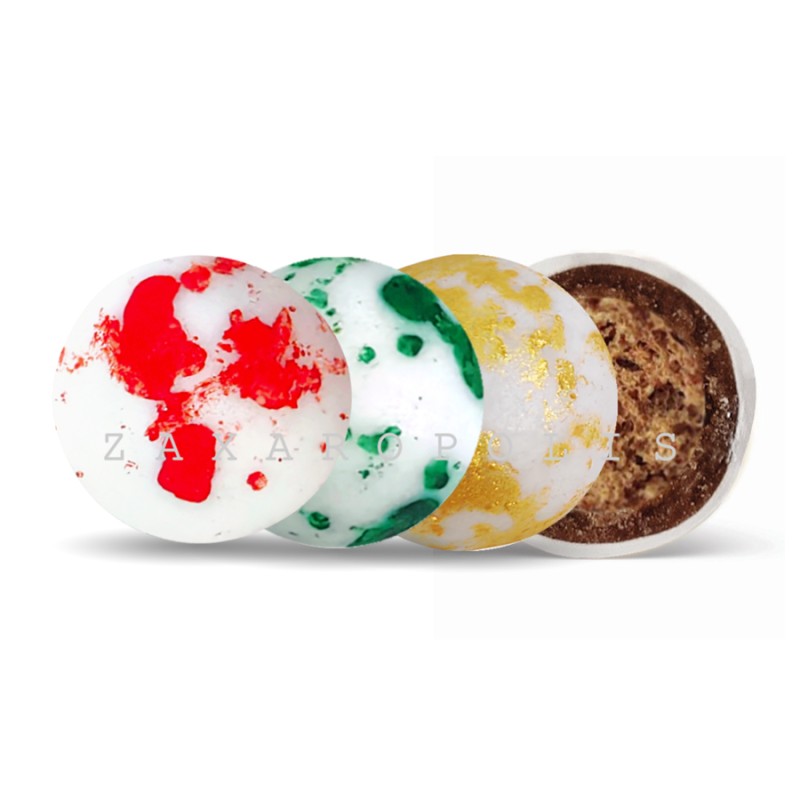 Κουφέτα Zaxaropolis - Crispy Mix Κόκκινο/Πράσινο/Χρυσό Πιτσιλωτό (0,8kg.) ≈210τμχ.