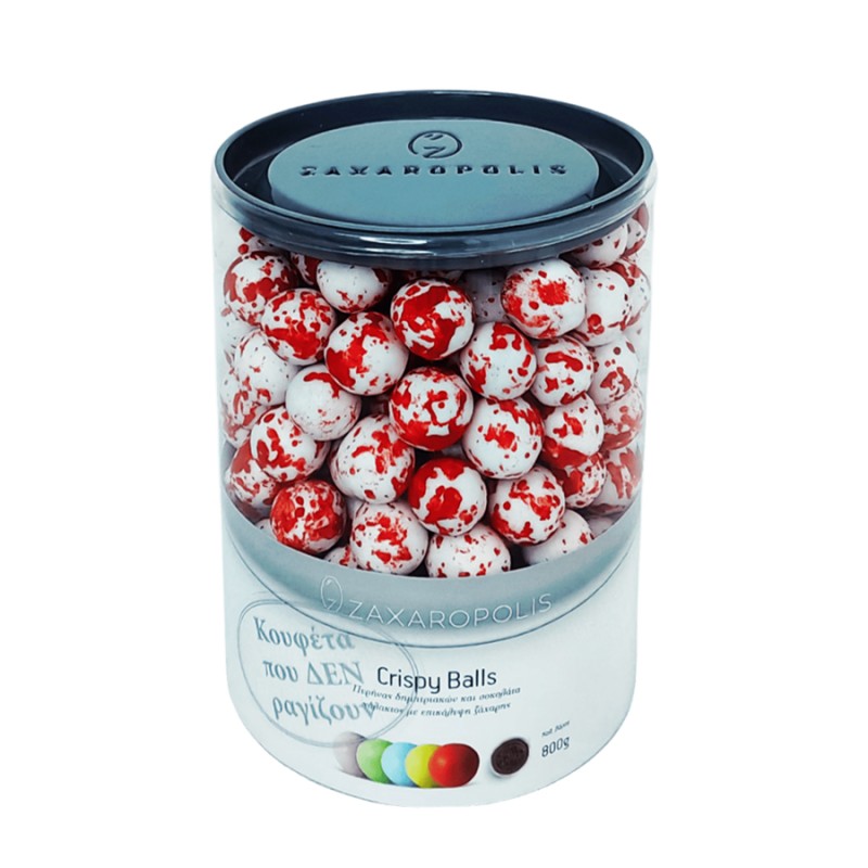 Κουφέτα Zaxaropolis - Crispy Κόκκινο Πιτσιλωτό (0,8kg.) ≈210τμχ.