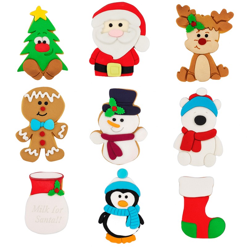 Χριστουγεννιάτικα Μπισκότα Βουτύρου – Mix Σχέδια (≈90gr./≈12εκ.)