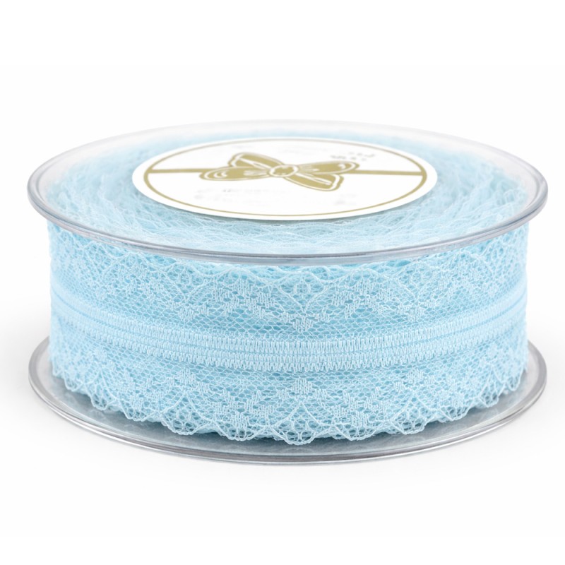 Κορδέλα Δαντέλα 8,0εκ. - Χρώμα Γαλάζιο (9μ.)