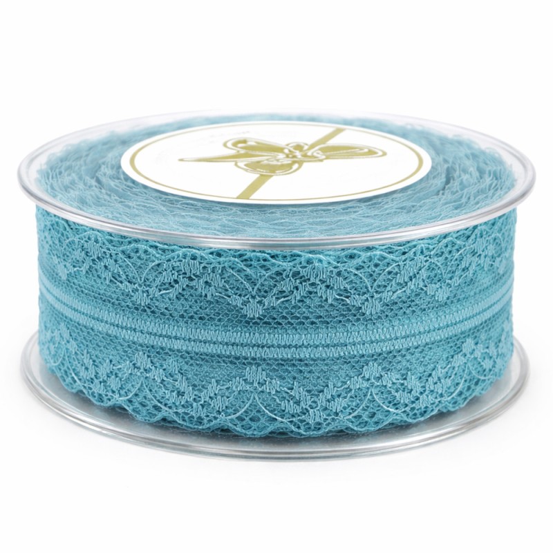 Κορδέλα Δαντέλα 8,0εκ. - Χρώμα Πετρόλ (9μ.)