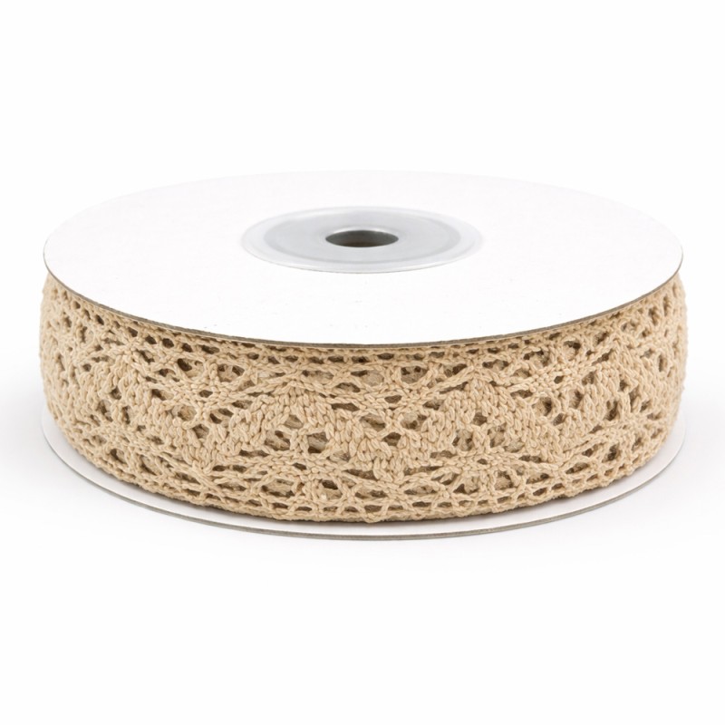 Κορδέλα Δαντέλα 0,9εκ. - Χρώμα Μπεζ (9μ.)