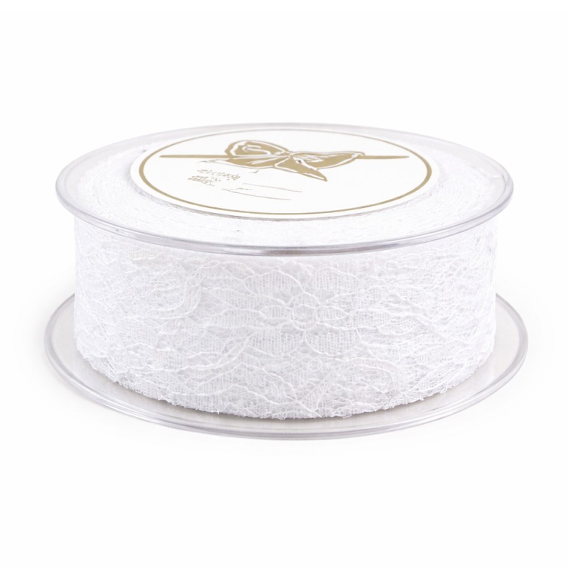 Κορδέλα Δαντέλα 6,7εκ. - Χρώμα Λευκό (18μ.)