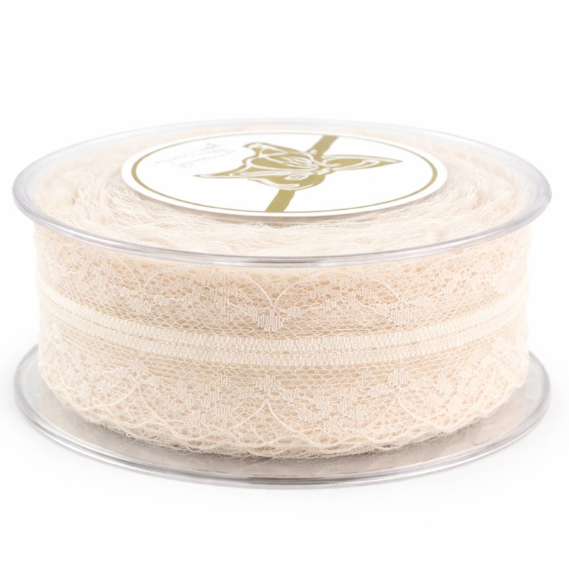 Κορδέλα Δαντέλα 8εκ. - Χρώμα Εκρού Ανοιχτό (9μ.)