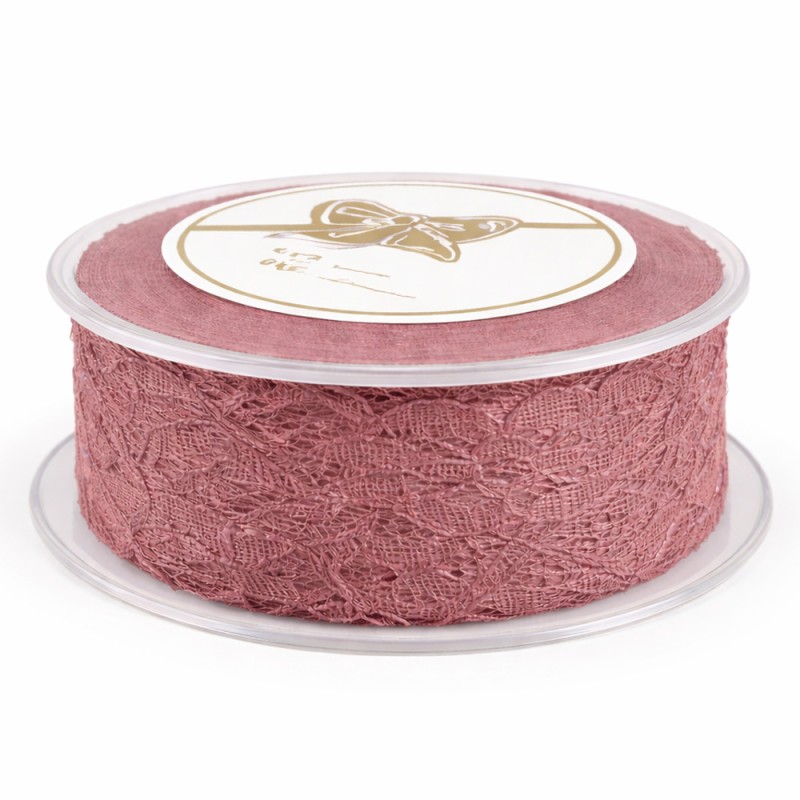Κορδέλα Δαντέλα 1,2εκ. - Χρώμα Σάπιο Μήλο (18μ.)