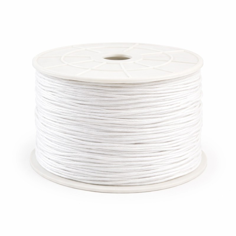 Κορδόνι Κηρωμένο 0,1εκ. - Χρώμα Λευκό (100μ.)