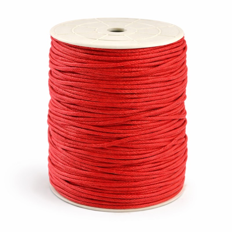 Κορδόνι Κηρωμένο 0,2εκ. - Χρώμα Κόκκινο (100μ.)