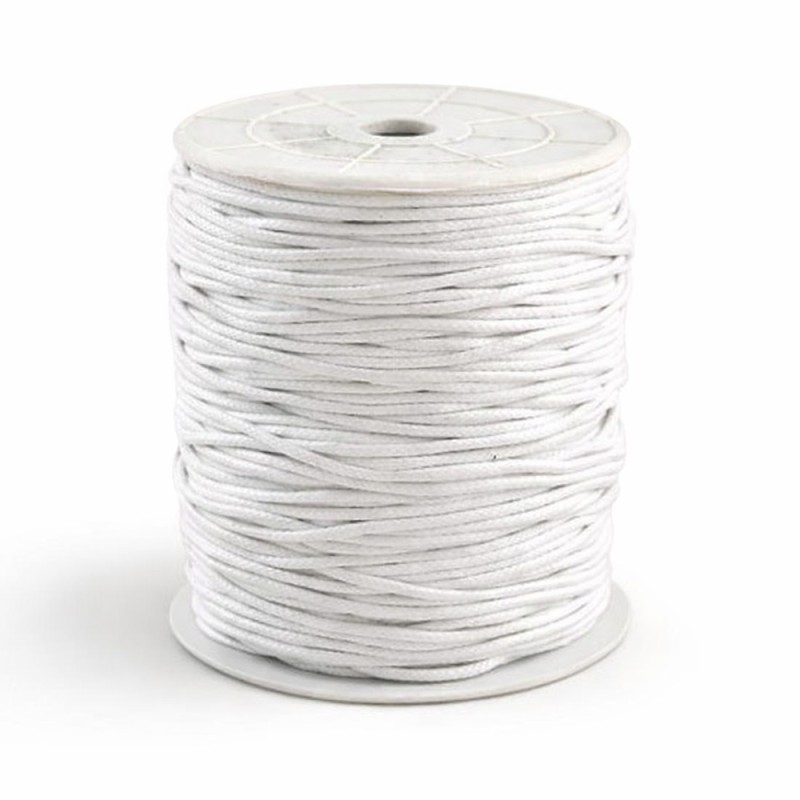 Κορδόνι Κηρωμένο 0,2εκ. - Χρώμα Λευκό (100μ.)