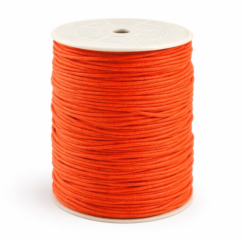 Κορδόνι Κηρωμένο 0,2εκ. - Χρώμα Πορτοκαλί (100μ.)