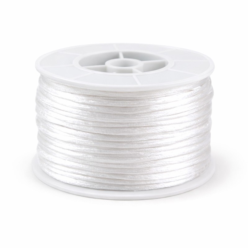 Κορδόνι Ποντικοουρά 0,2εκ. - Χρώμα Λευκό (50μ.)