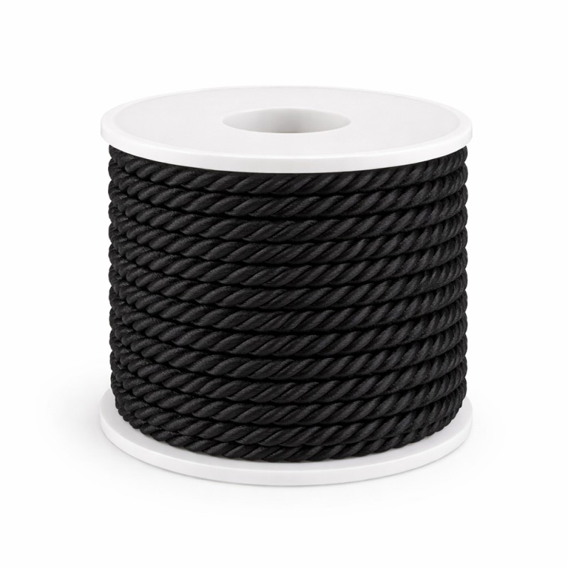 Κορδόνι Rayon 0,5εκ. - Χρώμα Μαύρο (15μ.)