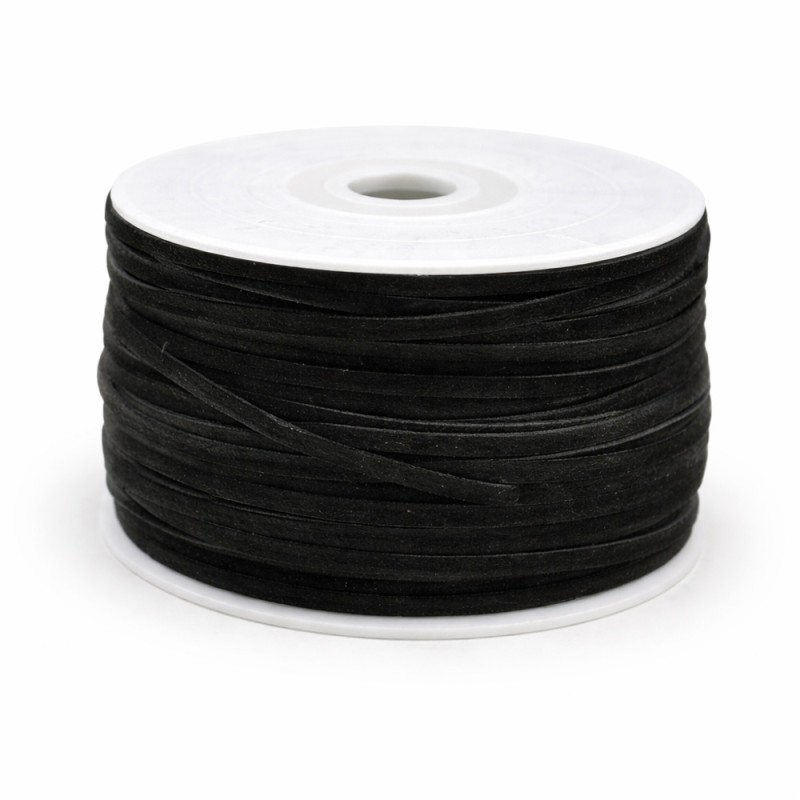 Κορδόνι Σουέντ 0,3εκ. - Χρώμα Μαύρο (50μ.)