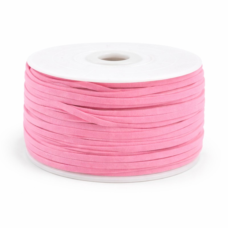 Κορδόνι Σουέντ 0,3εκ. - Χρώμα Ροζ (50μ.)