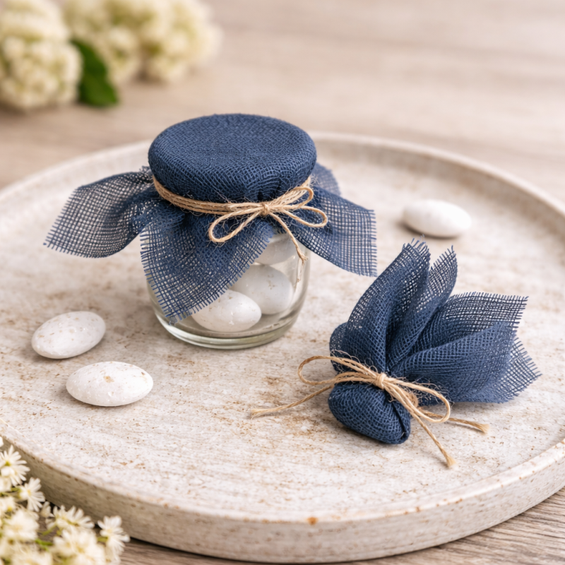 Γάζα Κολαρισμένη 12x12εκ. - Χρώμα Μπλε (100τμχ.)