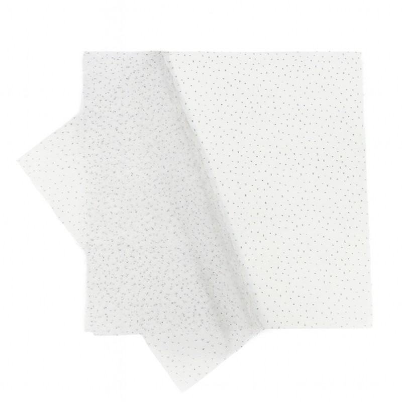 Τούλι Με Γκλίτερ Τετράγωνο 14x14εκ. - Χρώμα Λευκό (100τμχ.)