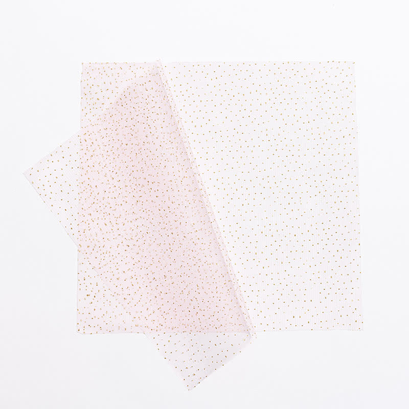 Τούλι Με Γκλίτερ Τετράγωνο 14x14εκ. - Χρώμα Ροζ (100τμχ.)