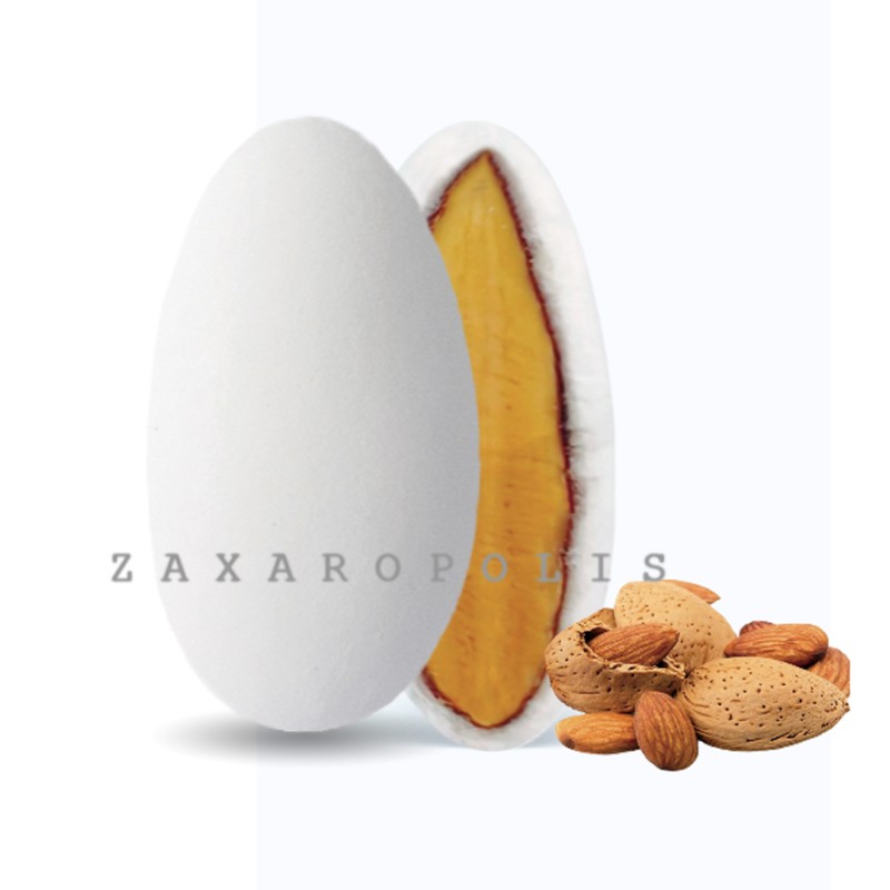 Κουφέτα Zaxaropolis - Αμυγδάλου Special Λευκό Ματ (1kg.) ≈250τμχ.