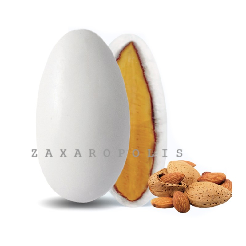 Κουφέτα Zaxaropolis - Αμυγδάλου Special Λευκό Γυαλισμένο (1kg.) ≈250τμχ.