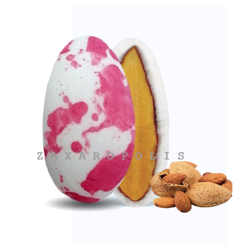 Κουφέτα Zaxaropolis - Αμυγδάλου Πιτσιλωτό Ροζ (1kg.) ≈250τμχ.