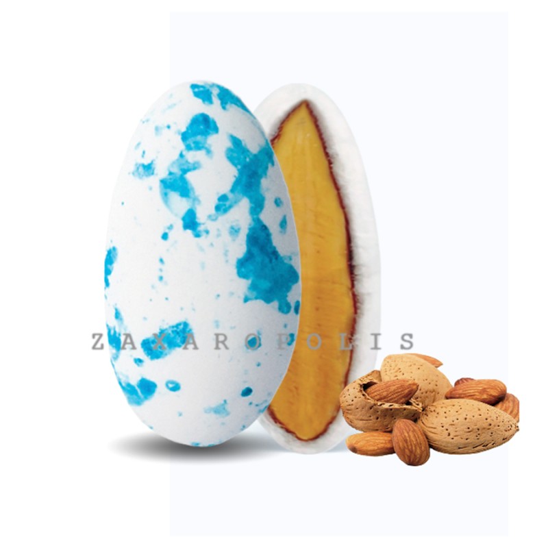 Κουφέτα Zaxaropolis - Αμυγδάλου Πιτσιλωτό Γαλάζιο (5kg.) ≈1.250τμχ.