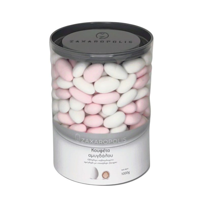 Κουφέτα Zaxaropolis - Αμυγδάλου Λευκό Ροζ (5kg.) ≈1.250τμχ.