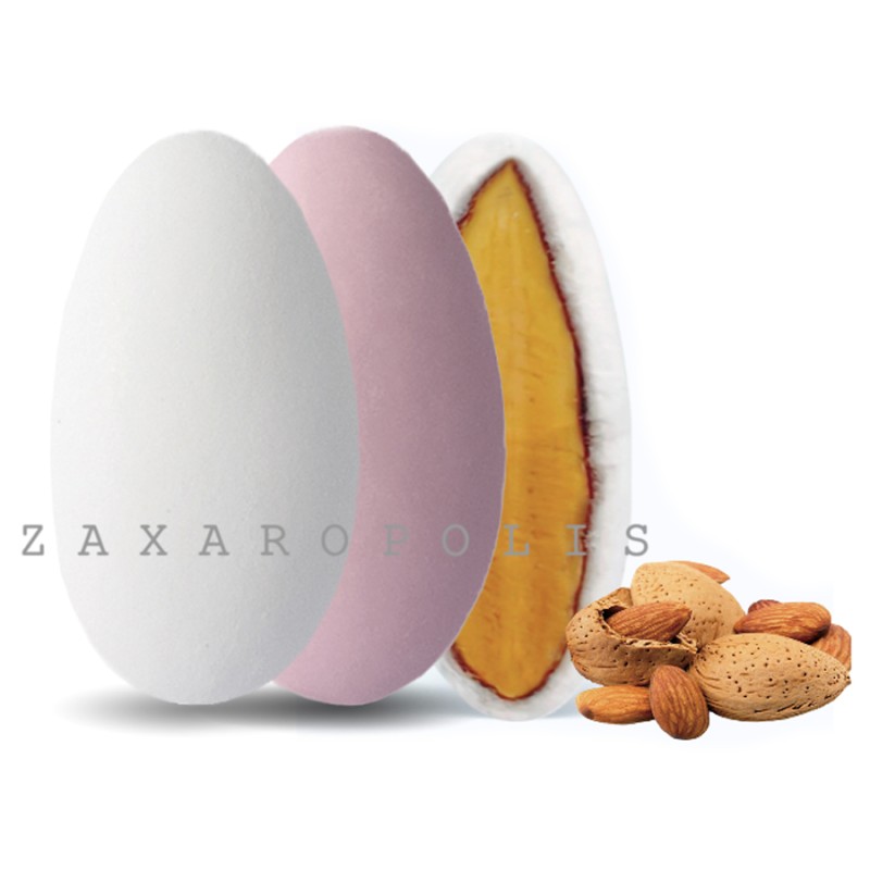 Κουφέτα Zaxaropolis - Αμυγδάλου Λευκό Ροζ (1kg.) ≈250τμχ.