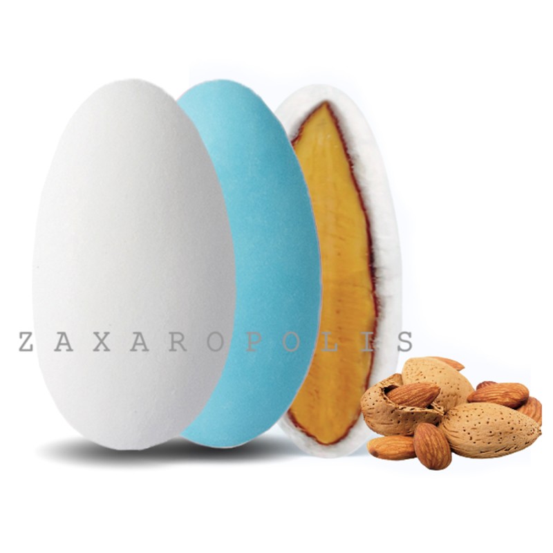 Κουφέτα Zaxaropolis - Αμυγδάλου Λευκό Γαλάζιο (5kg.) ≈1.250τμχ.