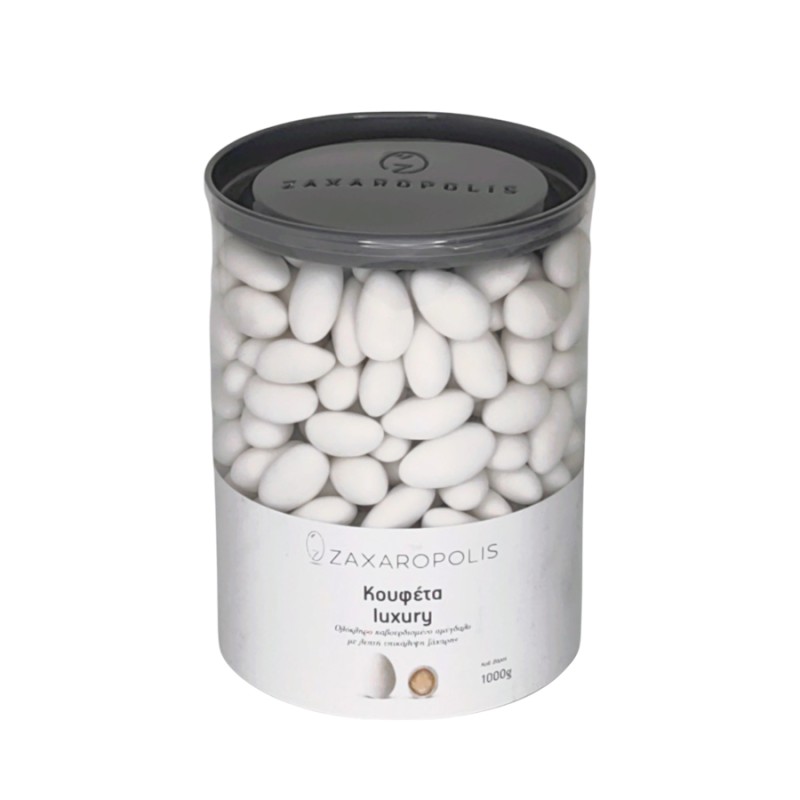 Κουφέτα Zaxaropolis - Αμυγδάλου Luxury Λευκό (1kg.) ≈400τμχ.