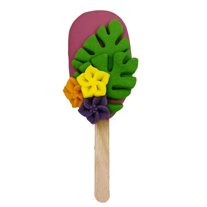 Cakesickle Με Ζαχαρόπαστα – Τροπικό Θέμα (≈50gr./≈7εκ.)