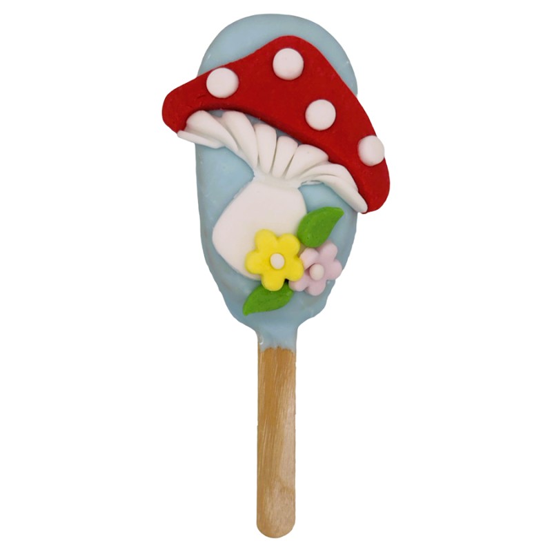 Cakesickle Με Ζαχαρόπαστα – Μανιτάρι (≈50gr./≈7εκ.)