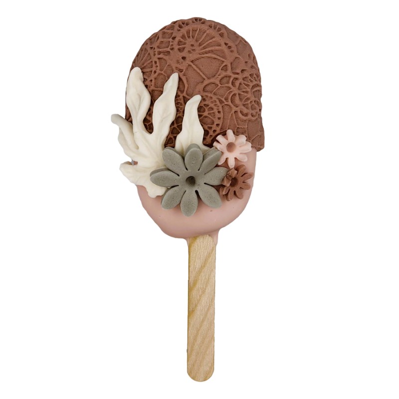 Cakesickle Με Ζαχαρόπαστα – Λουλούδια (≈50gr./≈7εκ.)