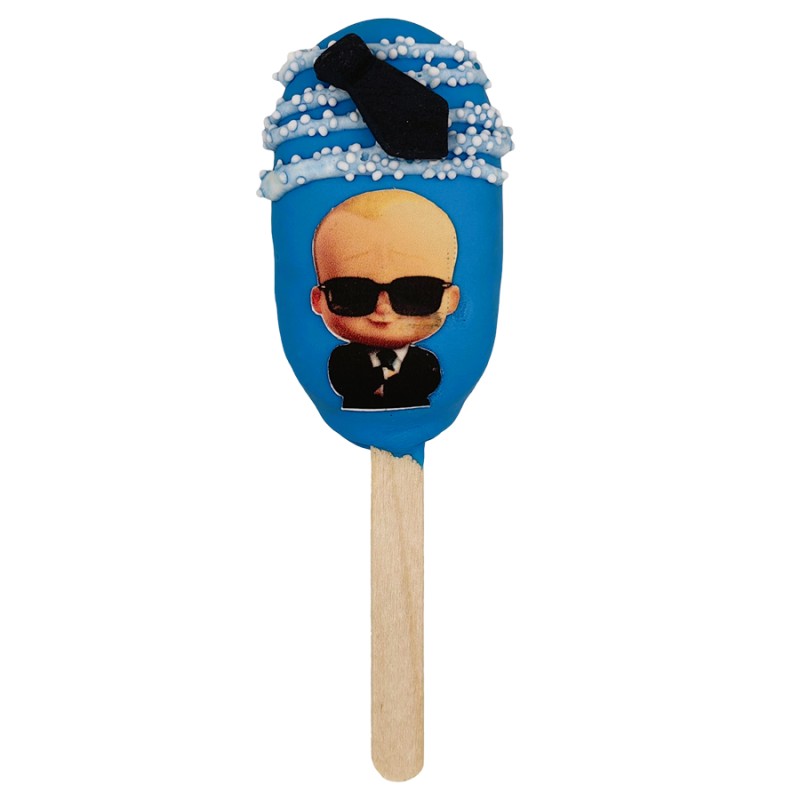 Cakesickle Με Ζαχαρόπαστα – Boss Baby (≈50gr./≈7εκ.)