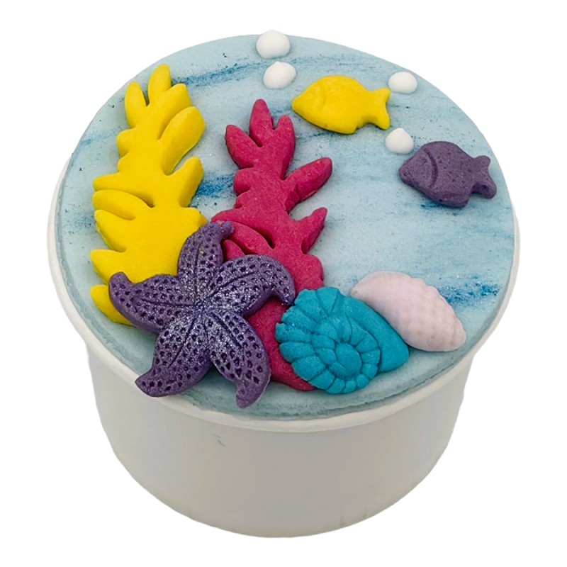 Cupcake Με Ζαχαρόπαστα – Θαλασσινό Θέμα (≈75gr./≈7εκ.)