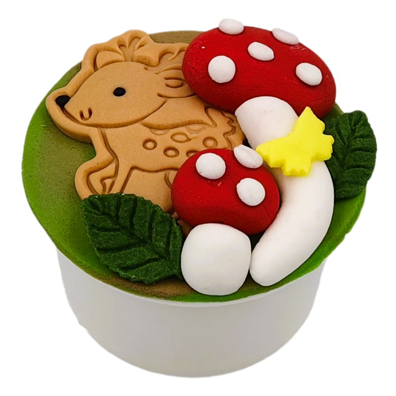 Cupcake Με Ζαχαρόπαστα – Ζωάκια του Δάσους (≈75gr./≈7εκ.)