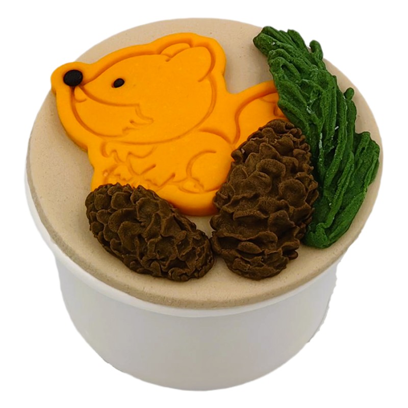 Cupcake Με Ζαχαρόπαστα – Ζωάκια του Δάσους (≈75gr./≈7εκ.)