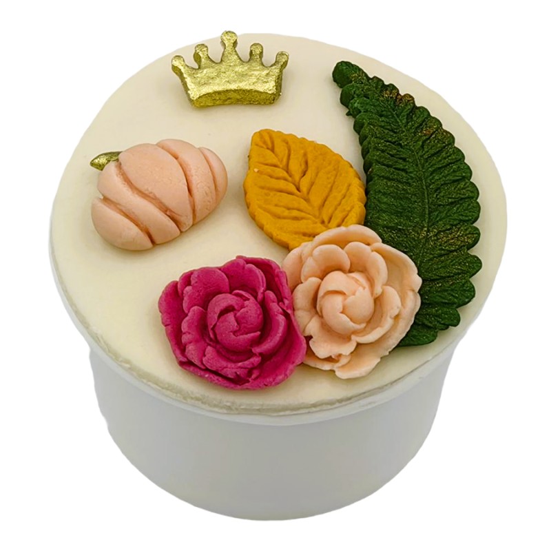 Cupcake Με Ζαχαρόπαστα – Λουλούδια (≈75gr./≈7εκ.)