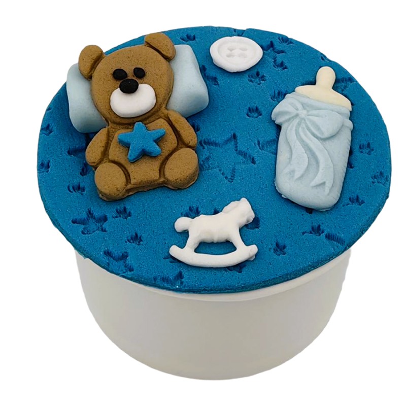 Cupcake Με Ζαχαρόπαστα – Μωρό Αγοράκι (≈75gr./≈7εκ.)