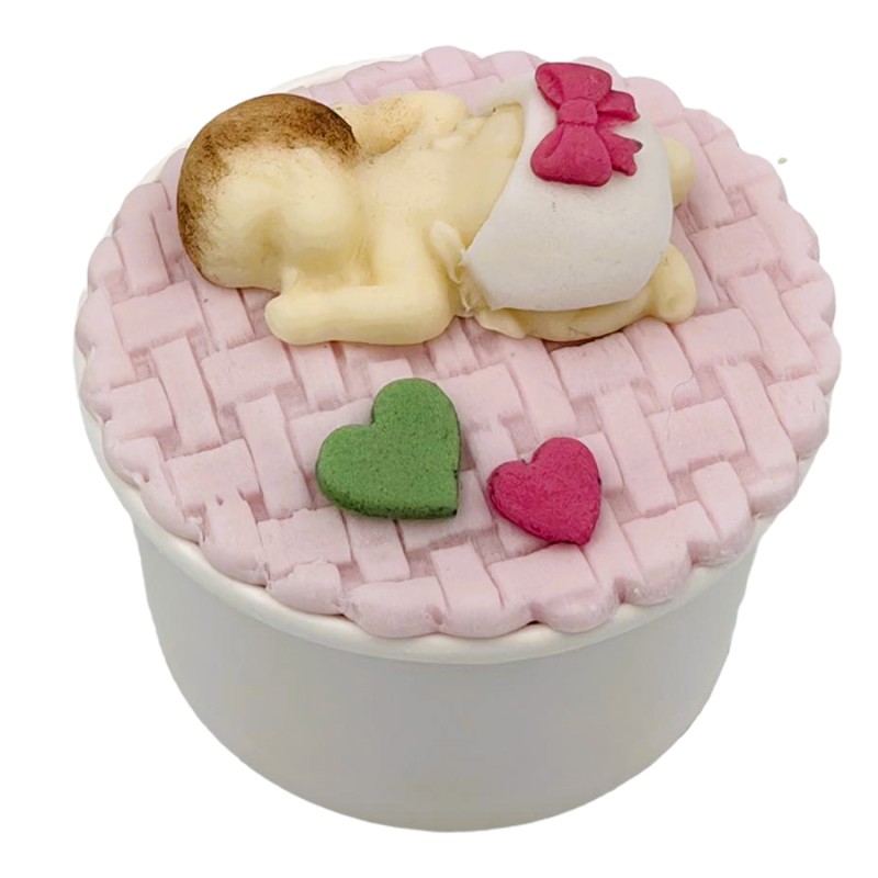 Cupcake Με Ζαχαρόπαστα – Μωρό Κοριτσάκι (≈75gr./≈7εκ.)