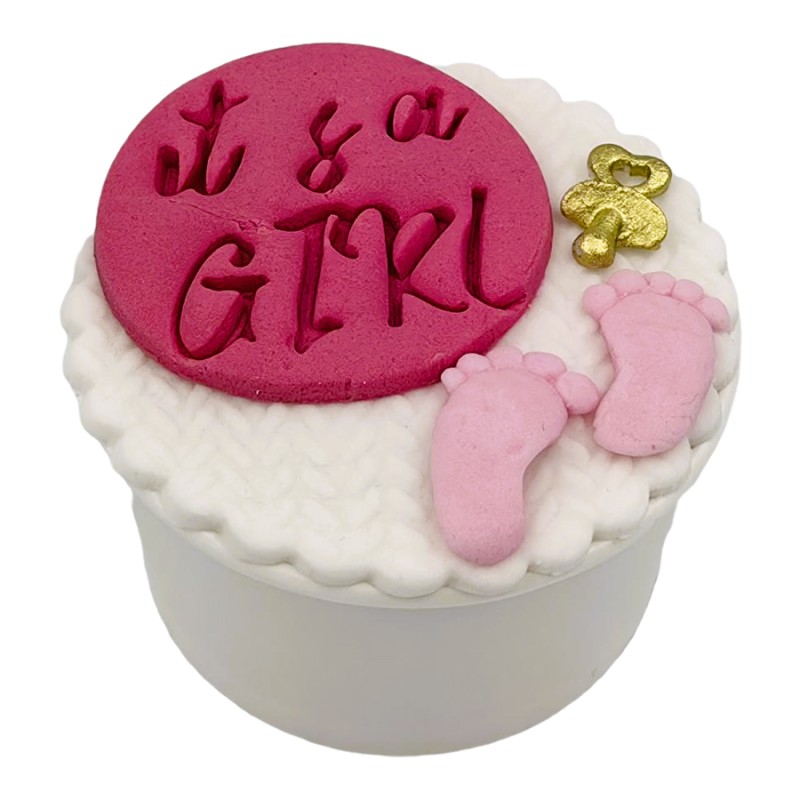 Cupcake Με Ζαχαρόπαστα – Μωρό Κοριτσάκι (≈75gr./≈7εκ.)