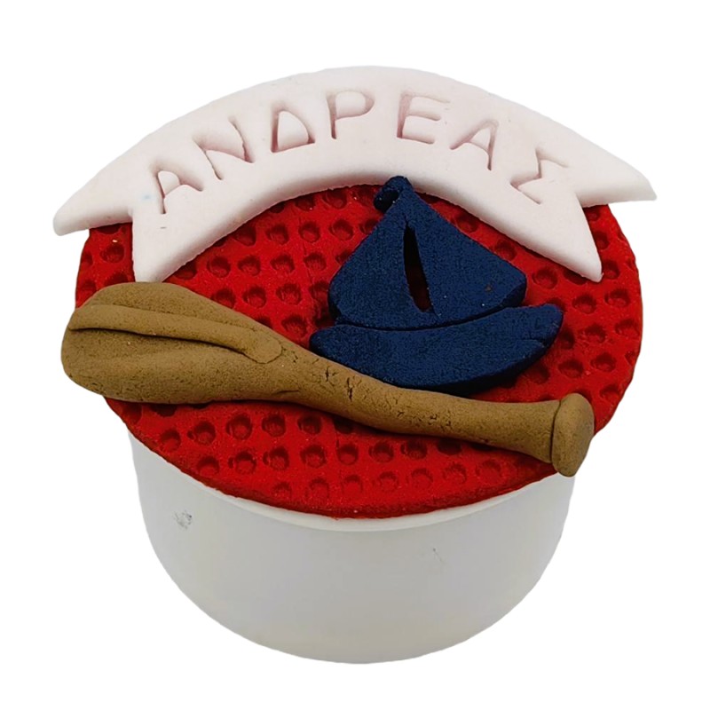 Cupcake Με Ζαχαρόπαστα – Ναυτικό (≈75gr./≈7εκ.)