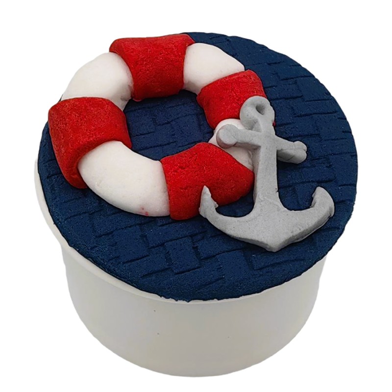 Cupcake Με Ζαχαρόπαστα – Ναυτικό (≈75gr./≈7εκ.)