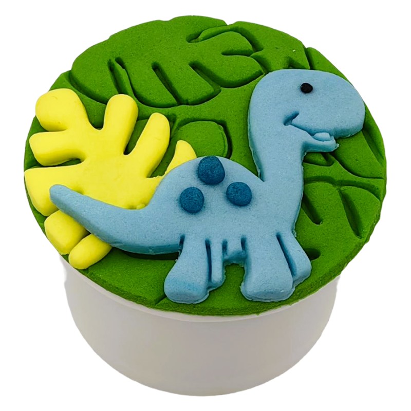 Cupcake Με Ζαχαρόπαστα – Δεινόσαυρος (≈75gr./≈7εκ.)