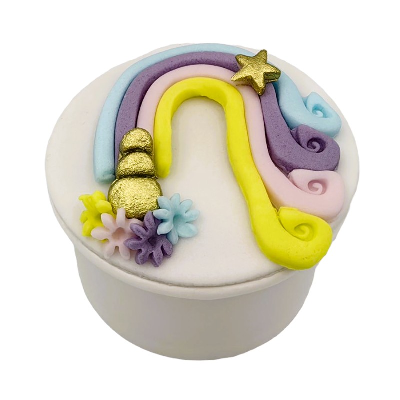 Cupcake Με Ζαχαρόπαστα – Μονόκερος (≈75gr./≈7εκ.)