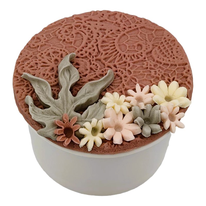 Cupcake Με Ζαχαρόπαστα – Λουλούδια (≈75gr./≈7εκ.)