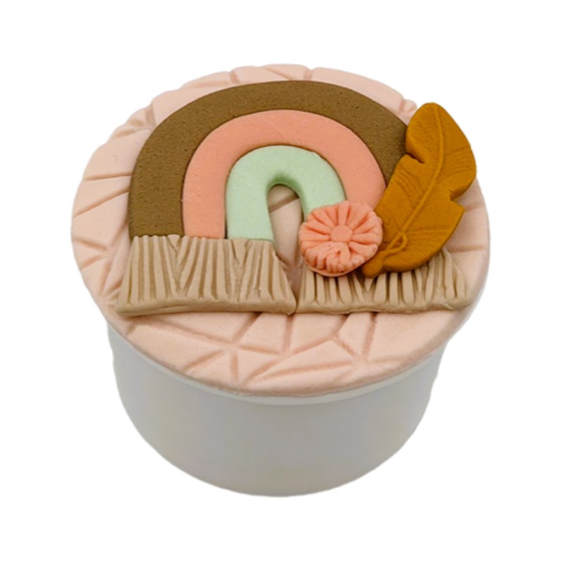 Cupcake Με Ζαχαρόπαστα – Ουράνιο Τόξο (≈75gr./≈7εκ.)