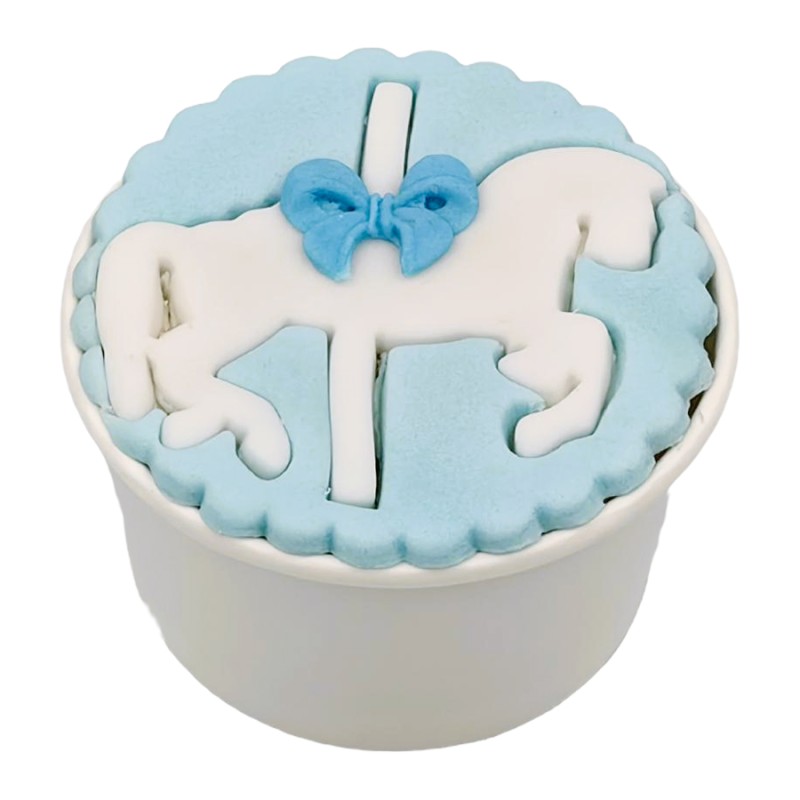 Cupcake Με Ζαχαρόπαστα – Αλογάκι (≈75gr./≈7εκ.)